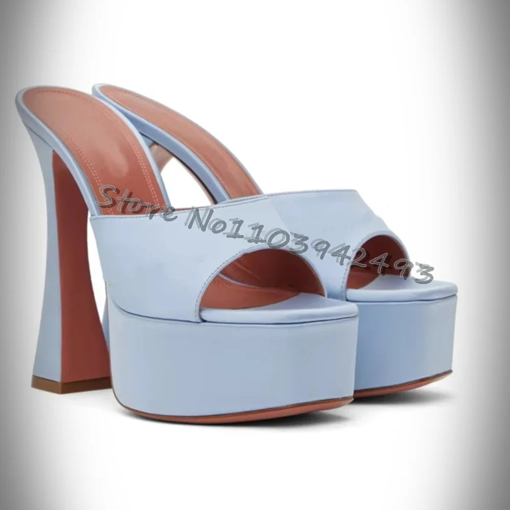 Black Velvet Platform Sandals Square Chunky Heels Women's High Heel Shoes for Party Wedding Female Dress Shoe Platform Sandals w bule