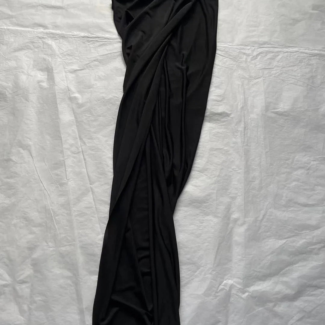 2024SS Summer Luxury New Women Slit Chic Casual Midi Skirt for Ladies 2 Color Gdnz 3.13 black