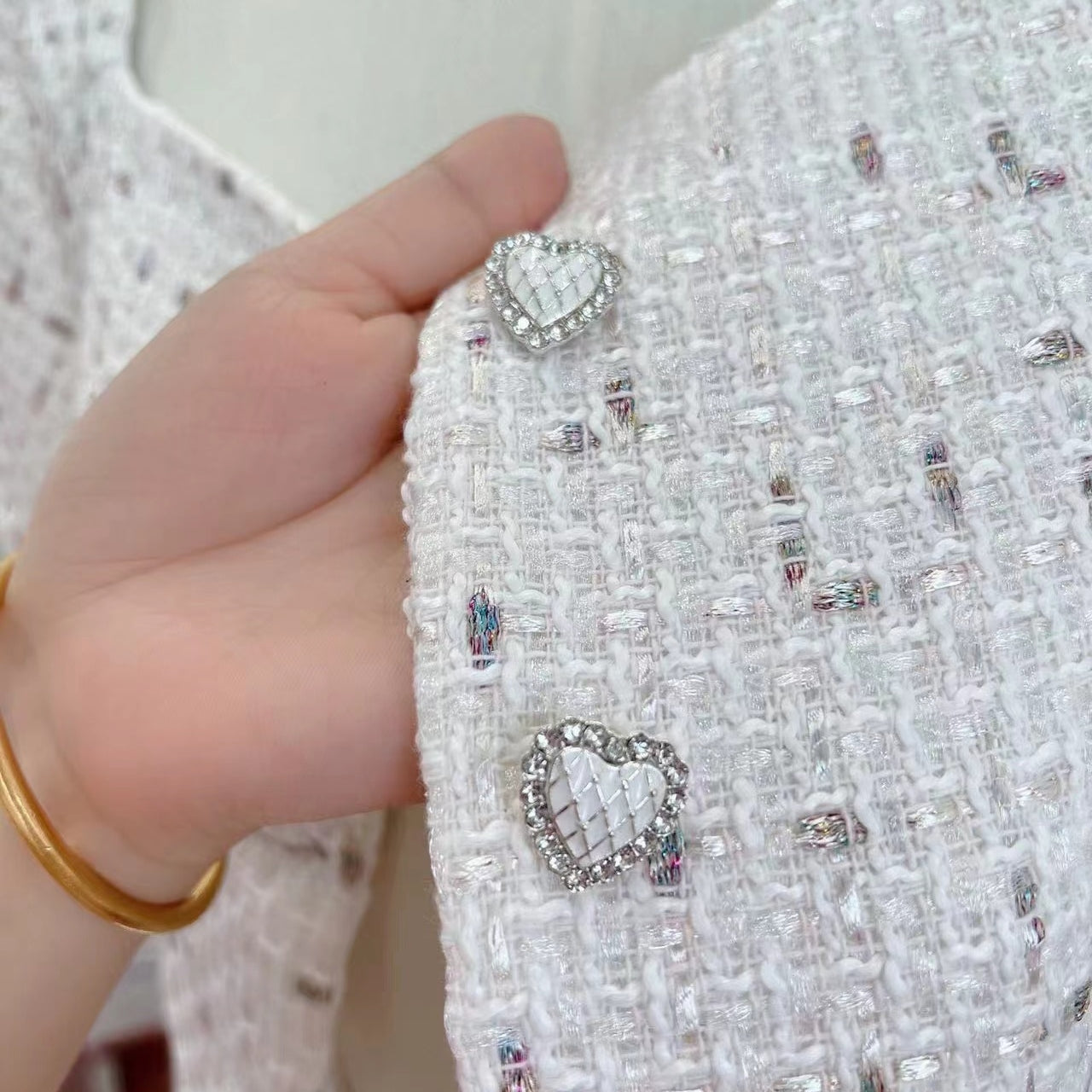 Small Fragrant Skirt Suit Tweed Short Coat Puff Sleeve Two Piece Set Female 2024 Summer Fashion Skirt for Women Korea Fashion