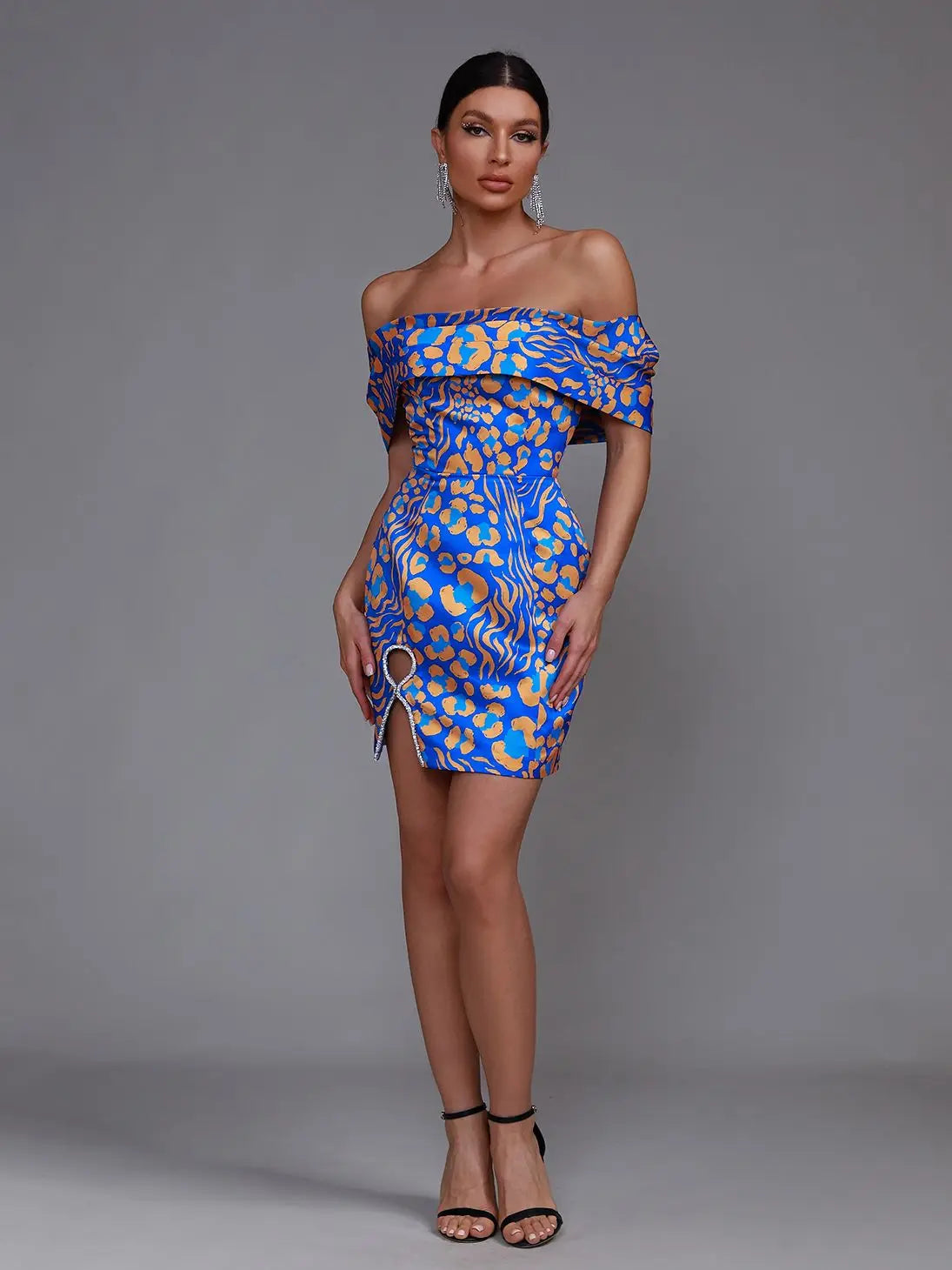 Jacquard Stain Dress Women Short Party Dress Elegant Sexy Off Shoulder Evening Birthday Club Outfits Summer Runway New Fashion