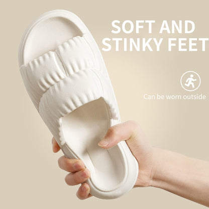 Summer Home Soft Sole Cloud Slippers Women Men Thick Platform Slippers Indoor Flip Flops Anti-Slip Sandals Slides for Bathroom