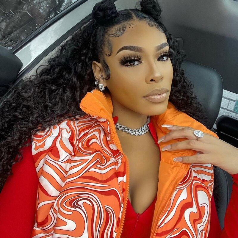 Sleeveless Clashing Graphic Slim Fitting Standing Collar Women'S Short Fitting Cotton Jacket