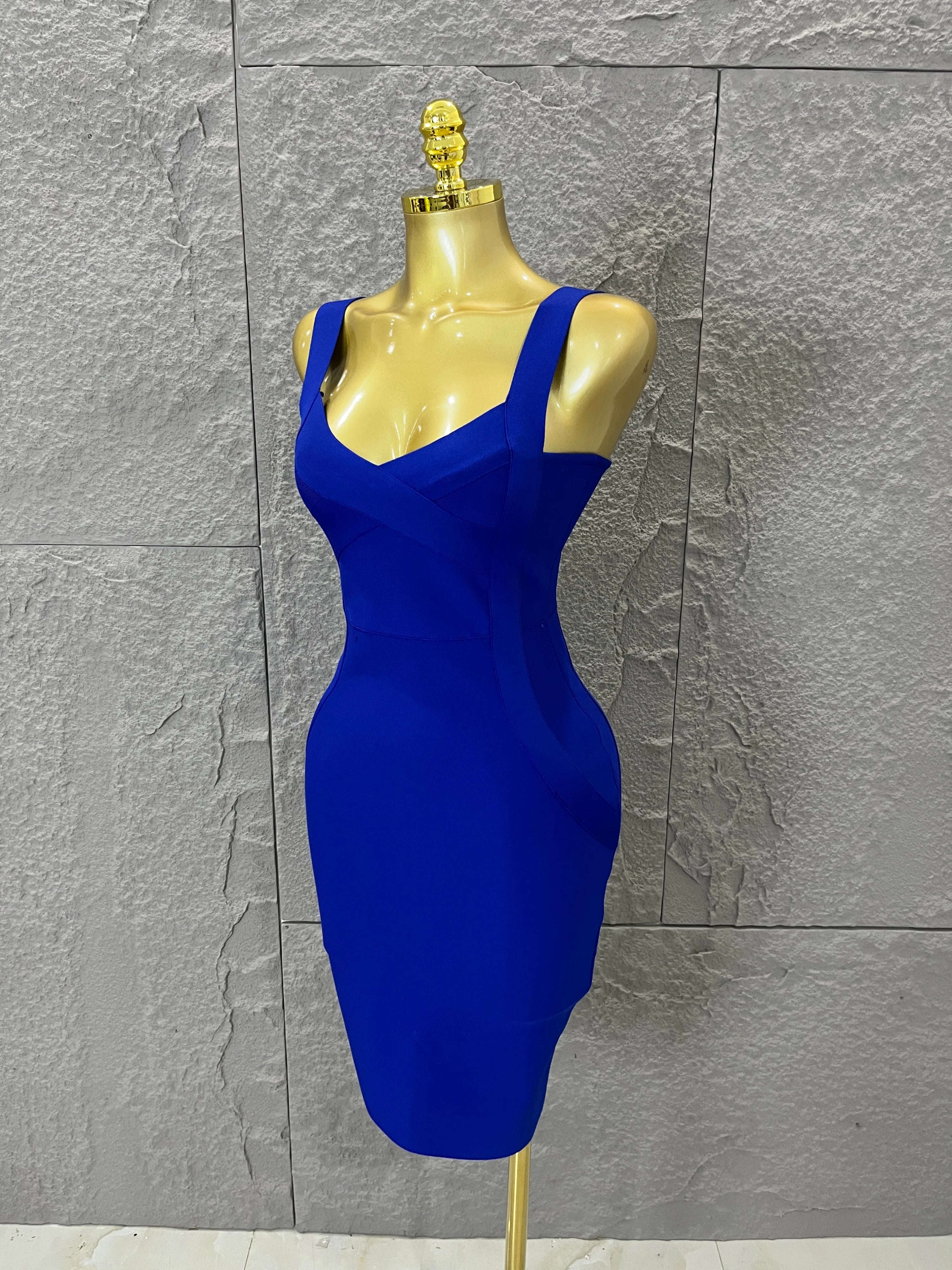 Elegant Sweetheart Neck Bandage Dress Crisscross Bust Slim Fit Midi Evening Banquet Formal Dinner Wedding Guest Cocktail Outfit
