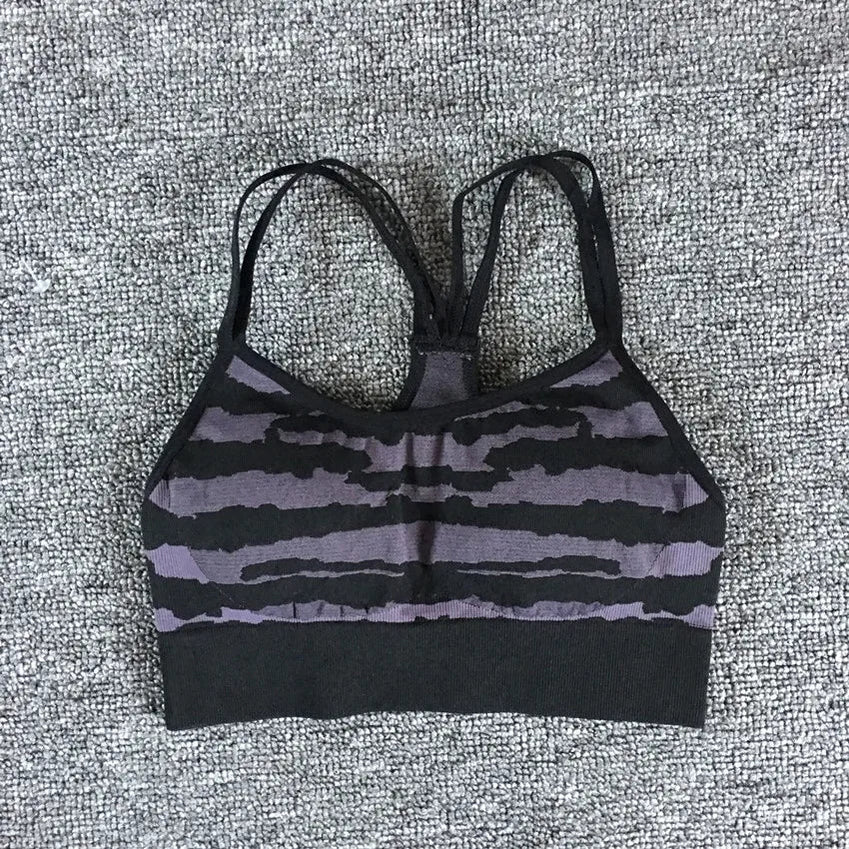 Pad Seamless Ensemble Women Sport Bra Yoga Set Workout Gym Legging Running High Waist Scrunch Pant Fitness Active Suits black bra