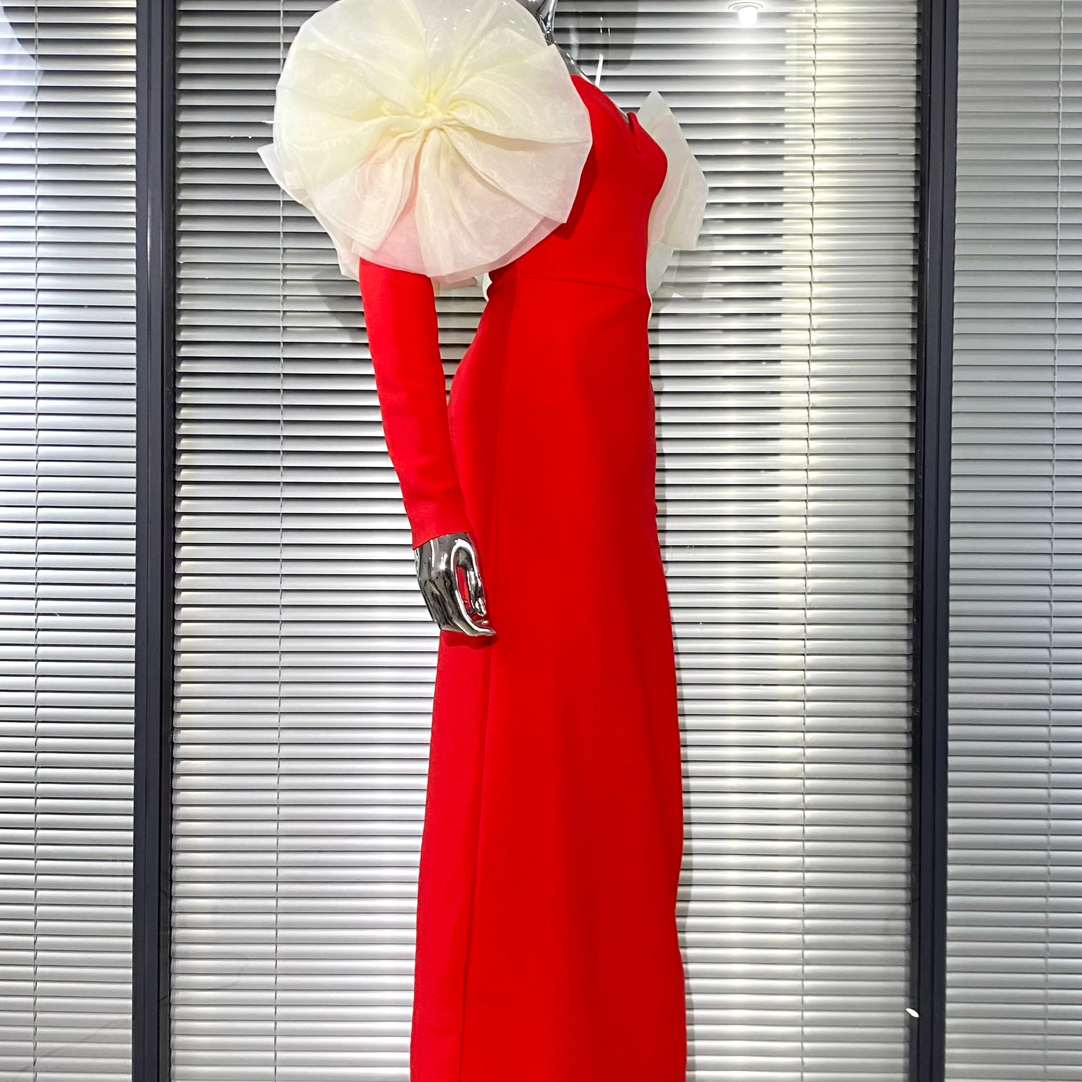 2025 Stereoscopic Flower Sexy Off The Shoulder Ankle Lenght Bandage Dress Woman Birthday Party Vestido Celebrity Party Outfit