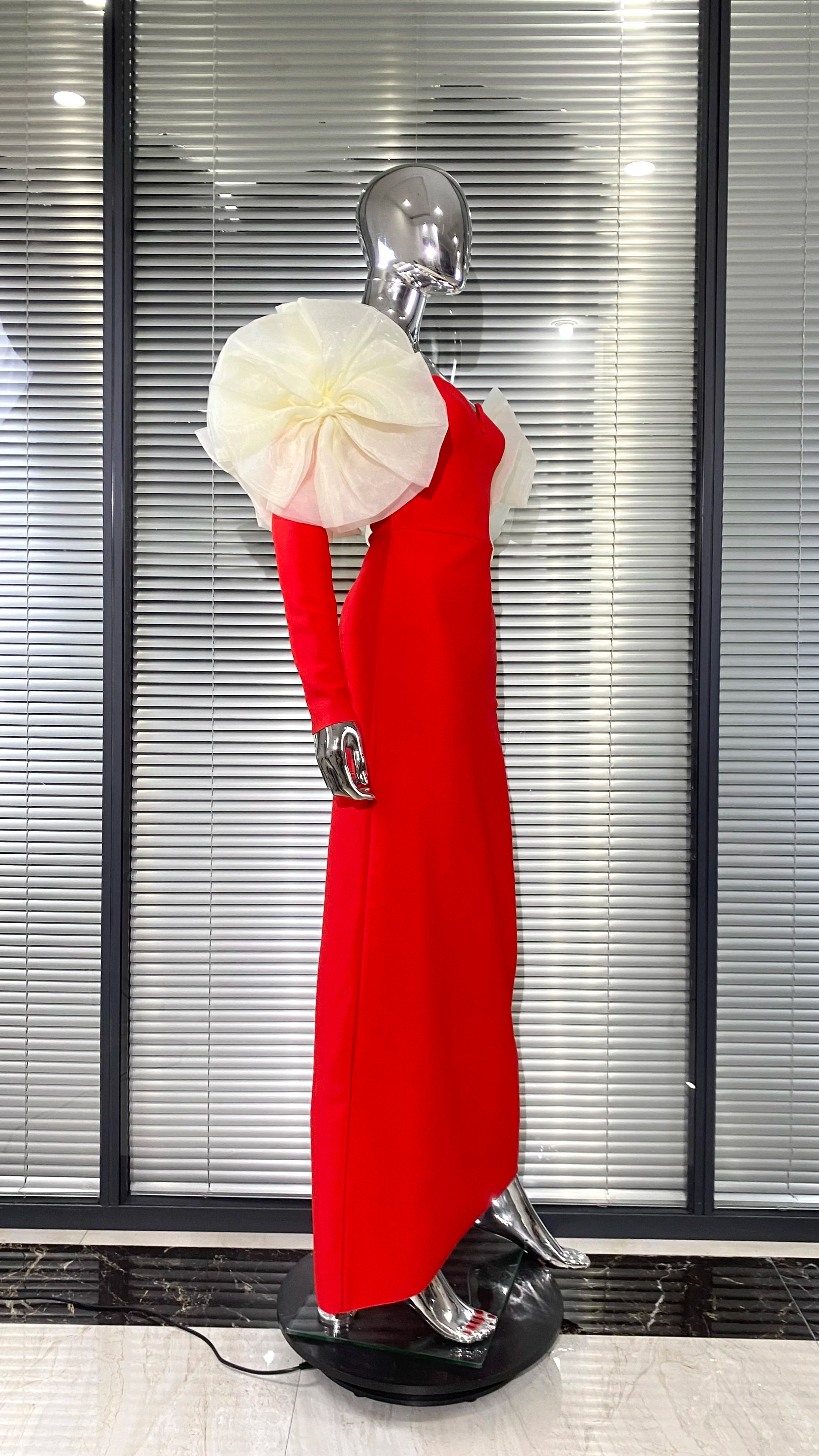 2025 Stereoscopic Flower Sexy Off The Shoulder Ankle Lenght Bandage Dress Woman Birthday Party Vestido Celebrity Party Outfit