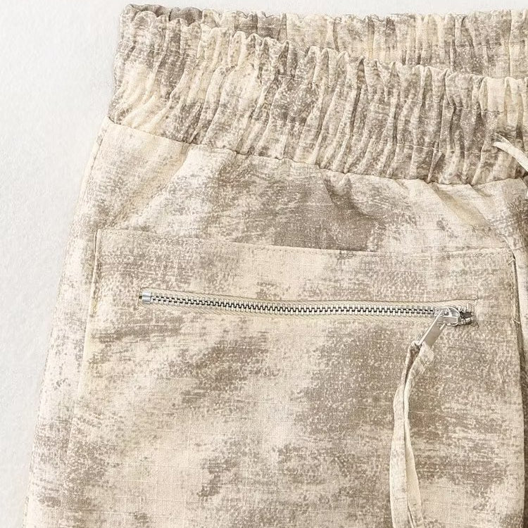 TRAF Women Spring Pilot Jackets Skirt Sets 2024 Fashion Print Long Sleeved Short Coats Pockets Elastic Waist Mini Skirts Outwear