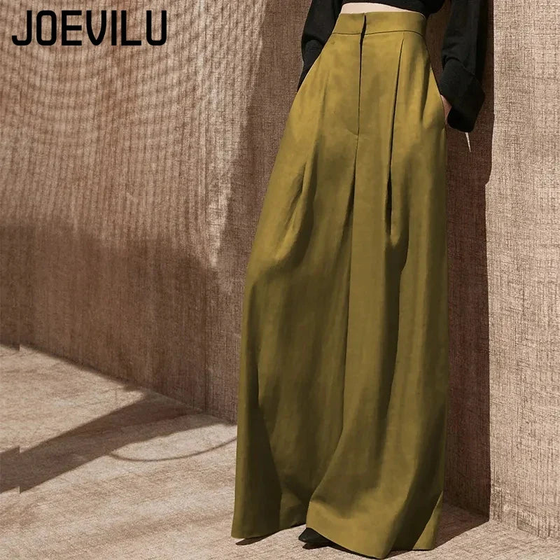 High Waisted Wide Leg Pants Spring/Autumn Thin Casual Floor Mops Women's Trendy Korean Slim Drape Leg Pants Streetwear Trousers