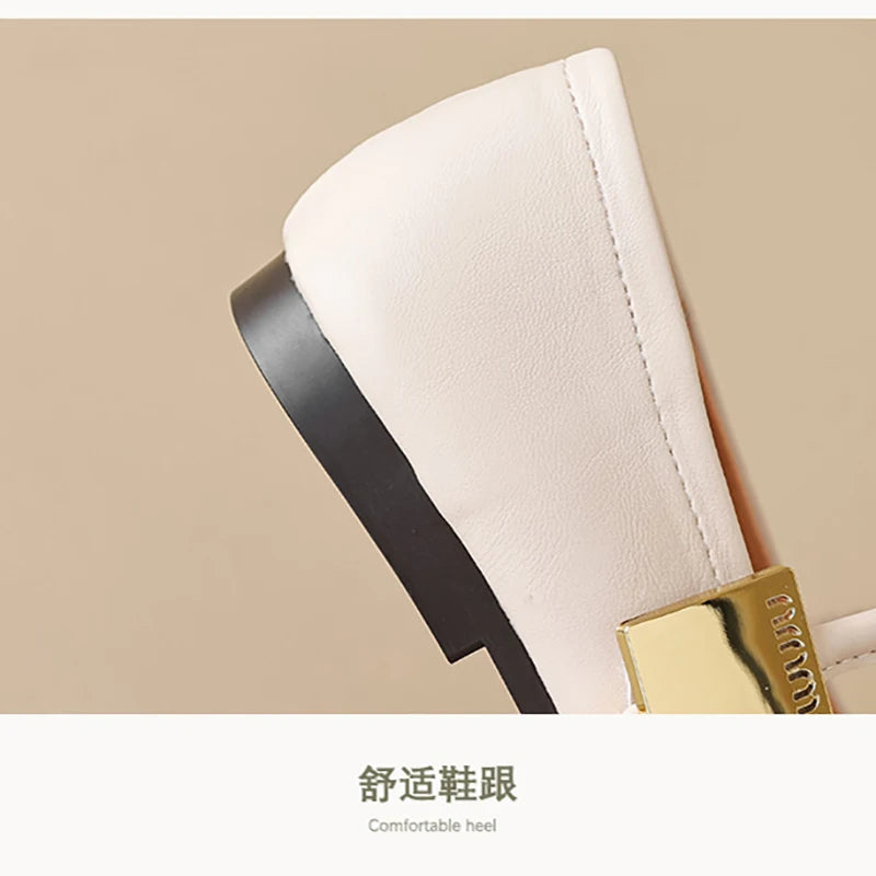 2024 Spring Women's Outdoor Shoes Korean Style Flat Shoes Women's Casual Mary Jane Shoes Party and Work Wear