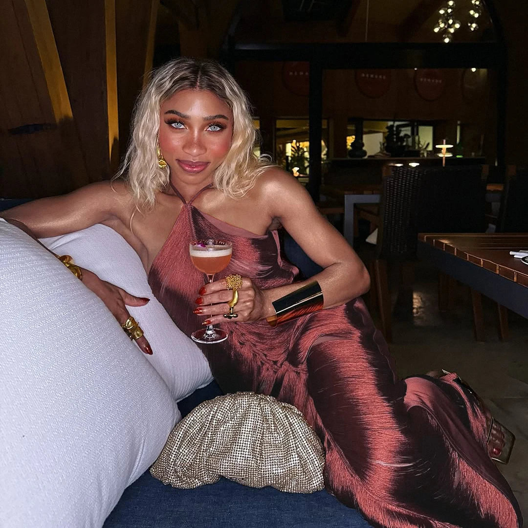 2025 New Fashion Women Sexy Halter Off the Shoulder Tassel Bodycon Long Bandage Dress Celebrate Evening Party Nightclub Wear