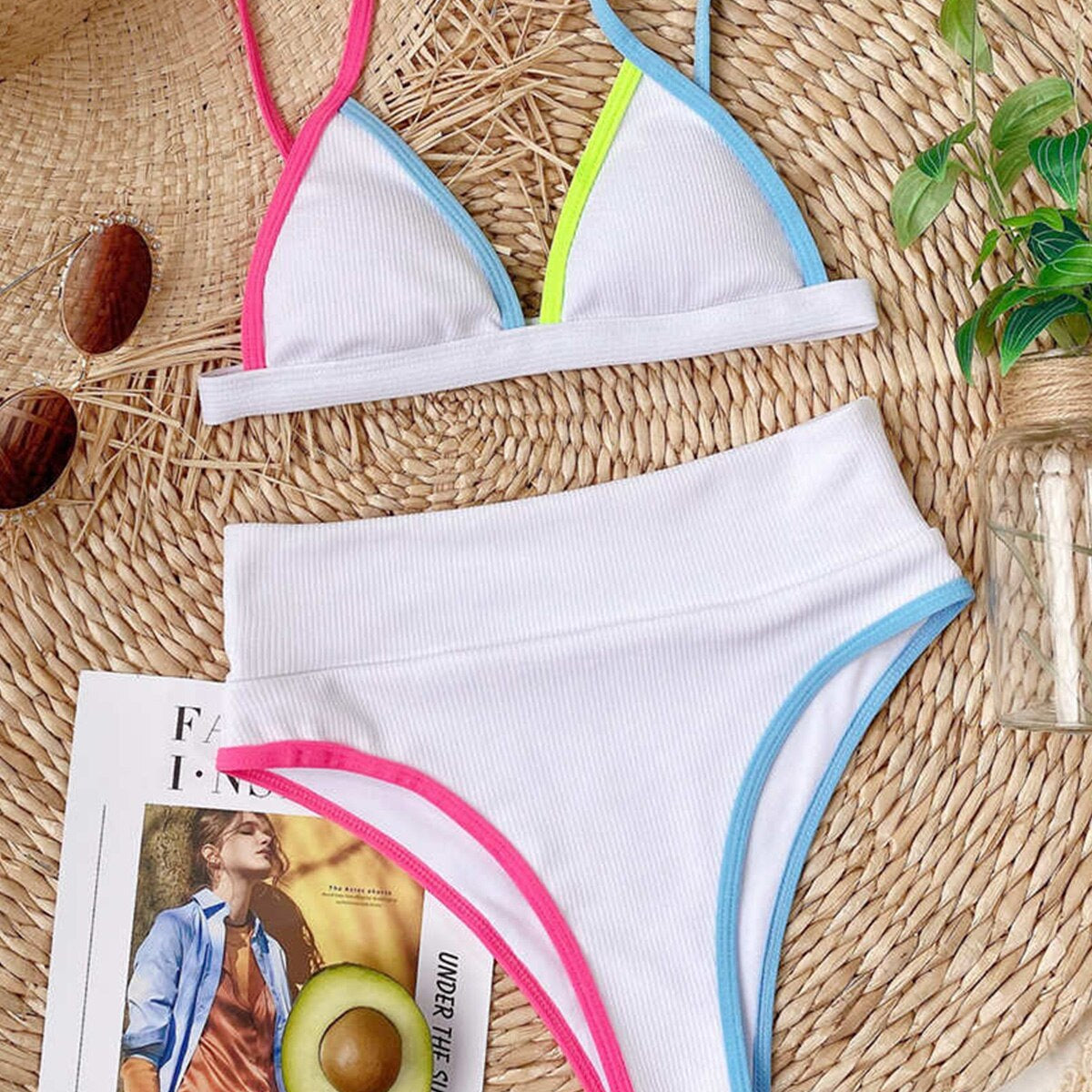 Swimwear Two-pieces Bikini set white