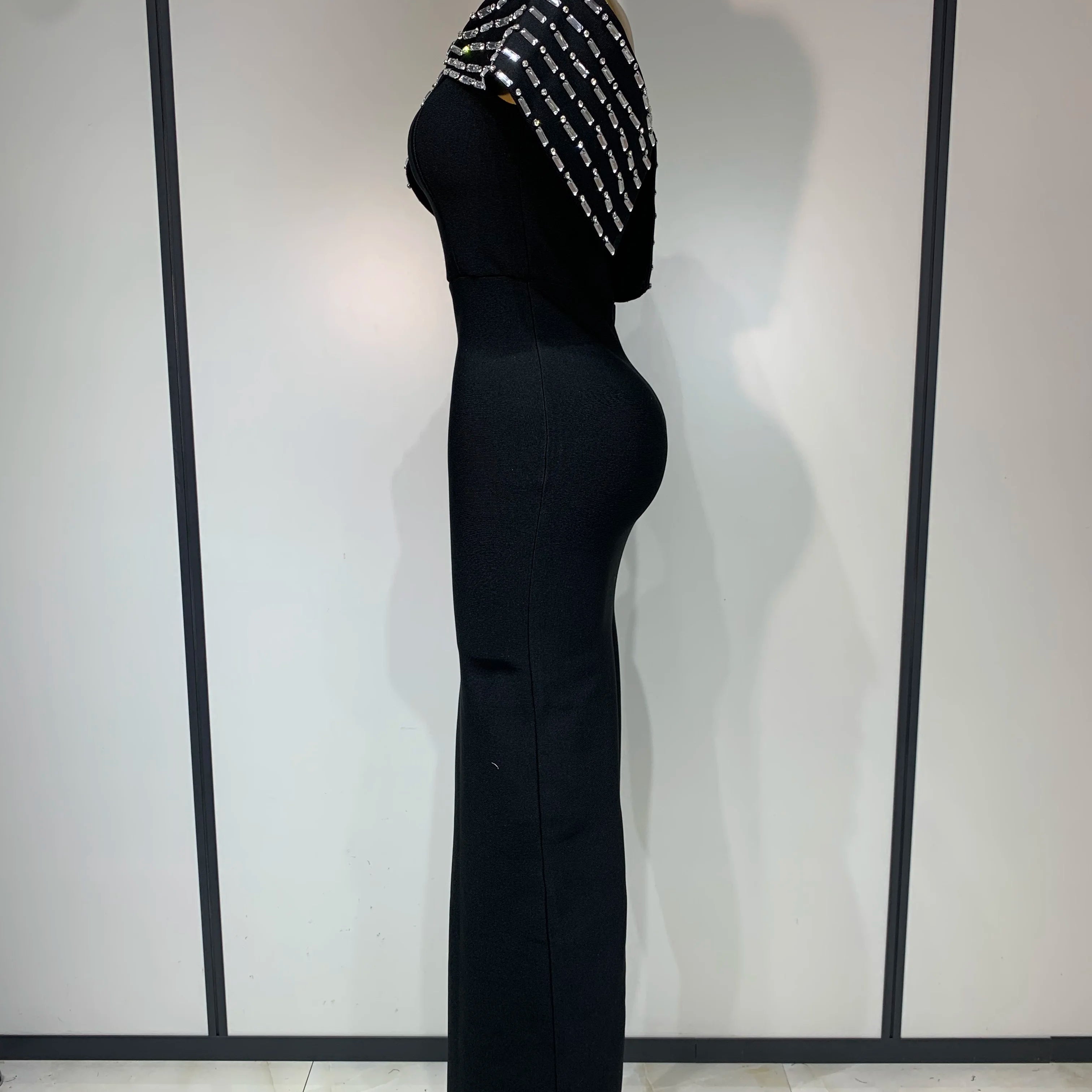 Fashion Sexy Strapless 2025 Black Off-shoulder Bodycon Bandade Dress Celebrity Cocktail Party Luxury Birthday Wedding Dresses