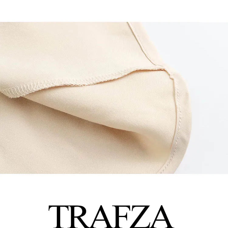 TRAFZA Satin Midi Skirt Woman High Waist Long Skirts For Women New Fashion 2023 Autumn Casual Elegant Party Women's Skirts