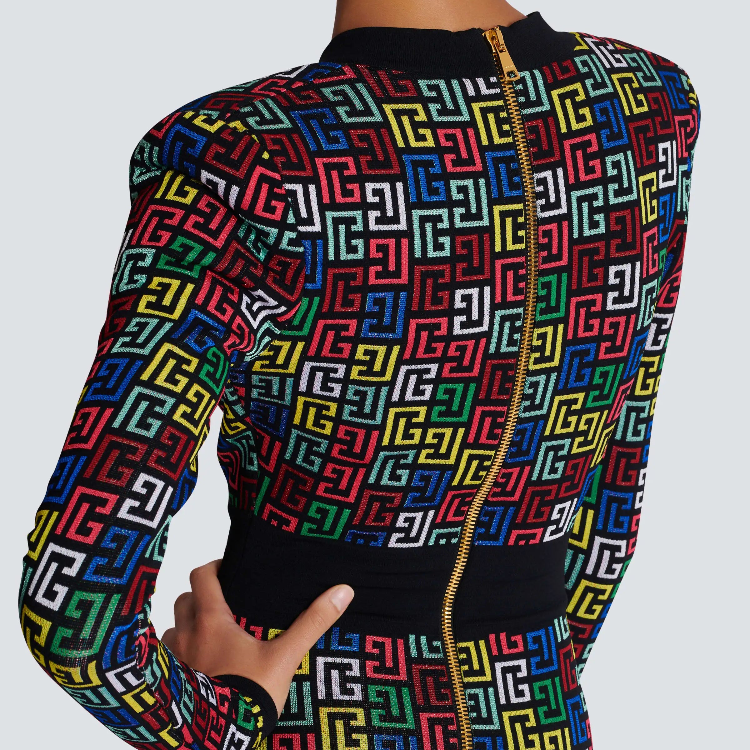 2024 Women Long Sleeve Deep V-Neck Bodycon Mini Jacquard Bandage Dress Elegant Evening Party Cocktail Outfit