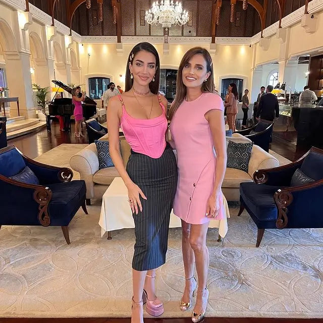 2024 New Summer Pink Color Women Sexy Bodycon Short Bandage Tops Casual Sexy Cute Celebrity Fashion Tops High Quality