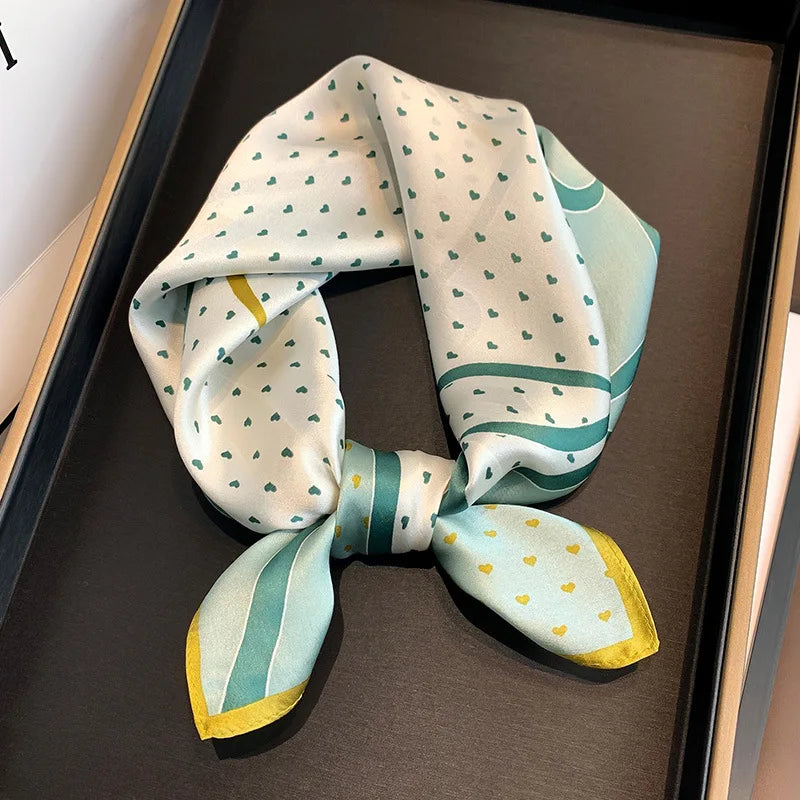 53cm Pure Silk Scarf Women Square Scarves Foulard Hairbands Lady Luxury Designer Female Bandana Neck Kerchief Ties Bandana Hijab 53cm Silk Scarf 10 53X53CM