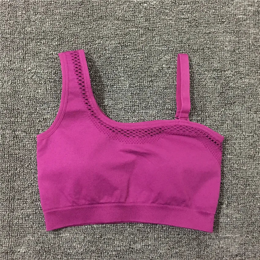 1/2Pcs Seamless Yoga Set Women Gym Sportswear Outfit Yoga Pant Leggings One Shoulder Sports Bra Workout Cloth Tracksuit purple bra