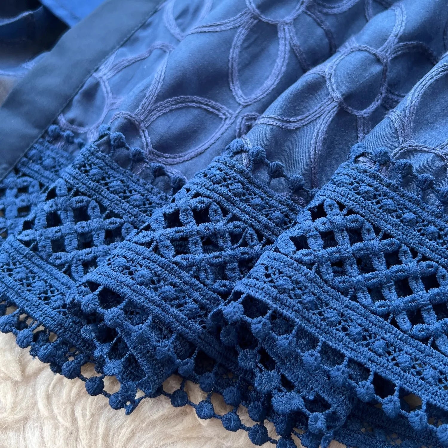 Autumn Elegant Hollow Out Spliced Lace Flower Embroidery Dress Women's Stand Collar Bandage Single Breasted Party Midi Vestidos