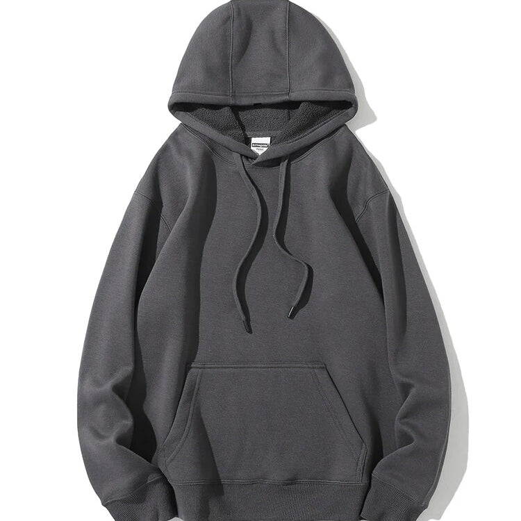 Streamgirl Winter Warm Fleece Hoodies For Women Green White Loose Sweatshirts With Hoodie Pink Pullover Hoodies Women Velvet Top Dark grey