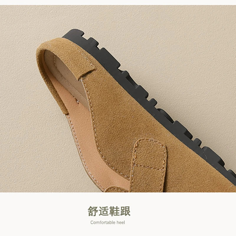 New spring women's outdoor shoes Mules Slippers Ladies' casual flat shoes Work shoes Boat shoes Large sizes 41-43