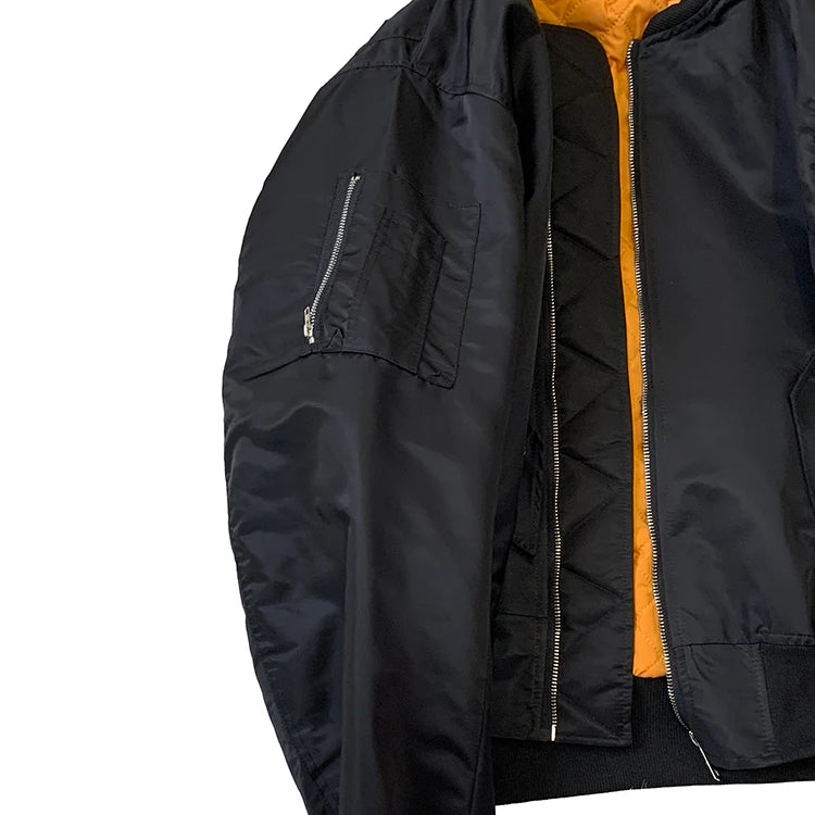 Lautaro Autumn Winter Black Short Warm Bomber Jacket Men with Back Many Zippers Luxury Designer Heavy Industry Emo Clothes 2025