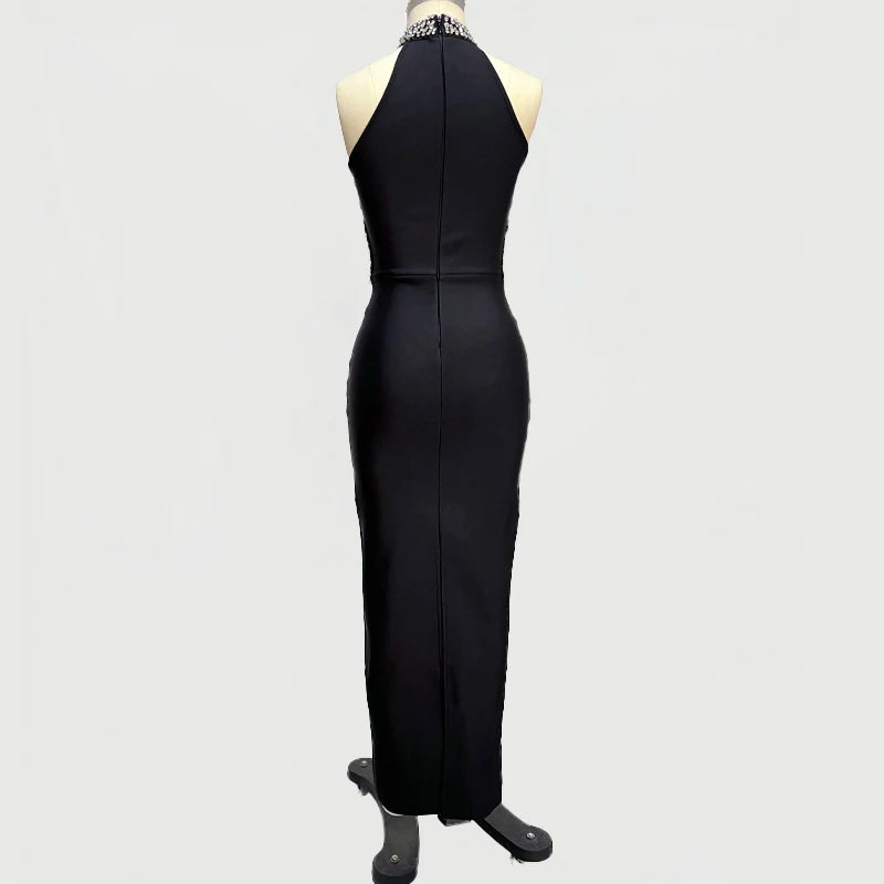 Women Sexy Off the Shoulder Shinning Diamond Bodycon Long Bandage Dress Celebrate Evening Party Cocktail Outfit