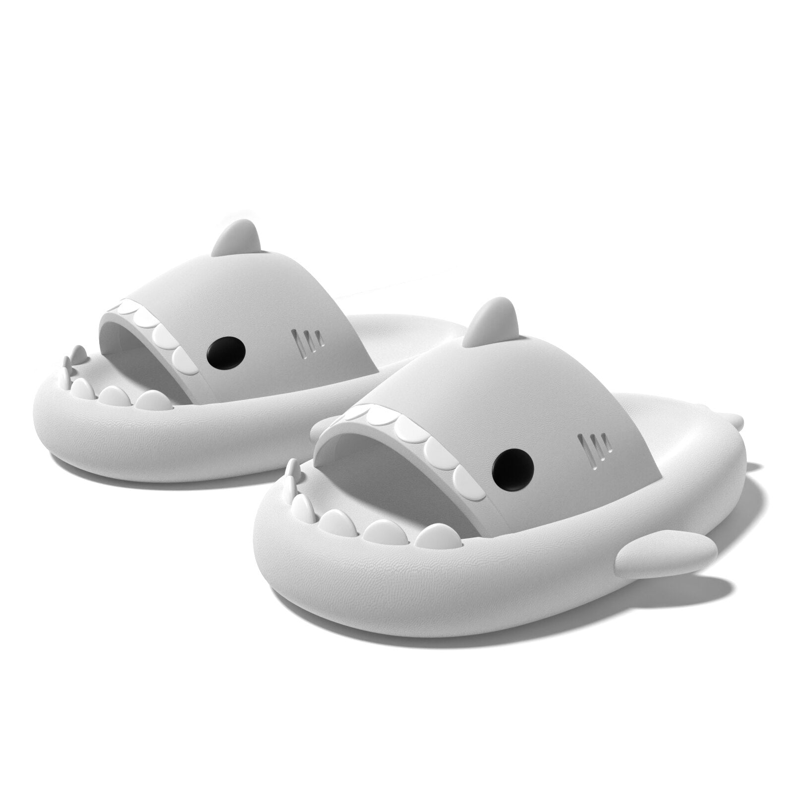 Shark Slippers Soft Beach Cloud Platform Women Indoor Bathroom Slides Summer Mules Outside EVA Men Shoes Gray