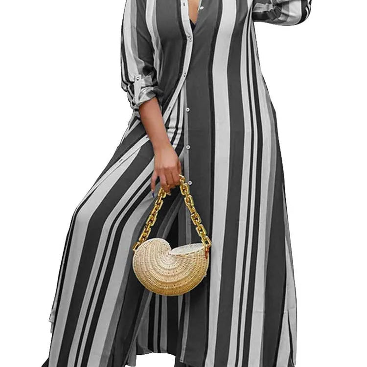 2 Piece Outfit Set Women Plus Size Matching Sets Long Shirt Top and Pants Sets Striped Casual Outfits 5xl Women Autumn Clothes black