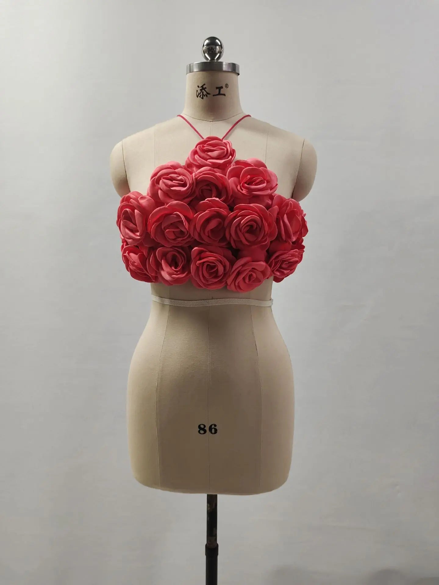 Hot Sale Black Red White Women Sexy Halter Off the Shoulder Backless Short Mini Camis Tops Florals Nightclub Party Wear Watermelon red