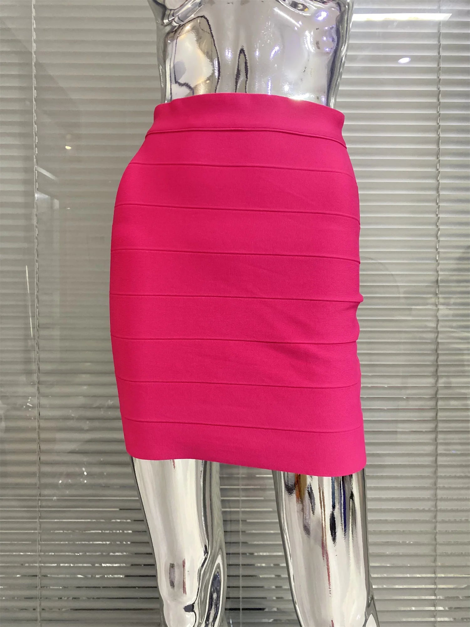 4 Color Women Sexy Bodycon Bandage Mini Skirts Celebrate Nightclub Party Pencil Skirts Wholesale Rose Red