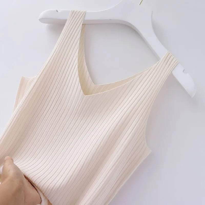 Women's 2024 Autumn Winter New Fashion V-Neck Sweater Knitted Dress Two Piece Korean Elegant Top Skirt Matching Set Female Suit Only Vest