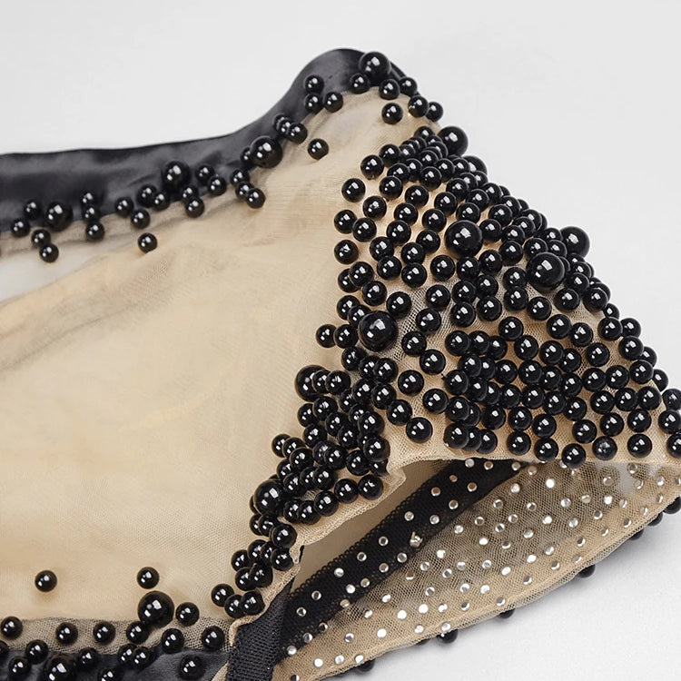 Elegance Satin Mermaid Gown One Shoulder Tulle Patchwork Stripes Crystals Details Pleated High Slit Celebrity Cocktail Gowns