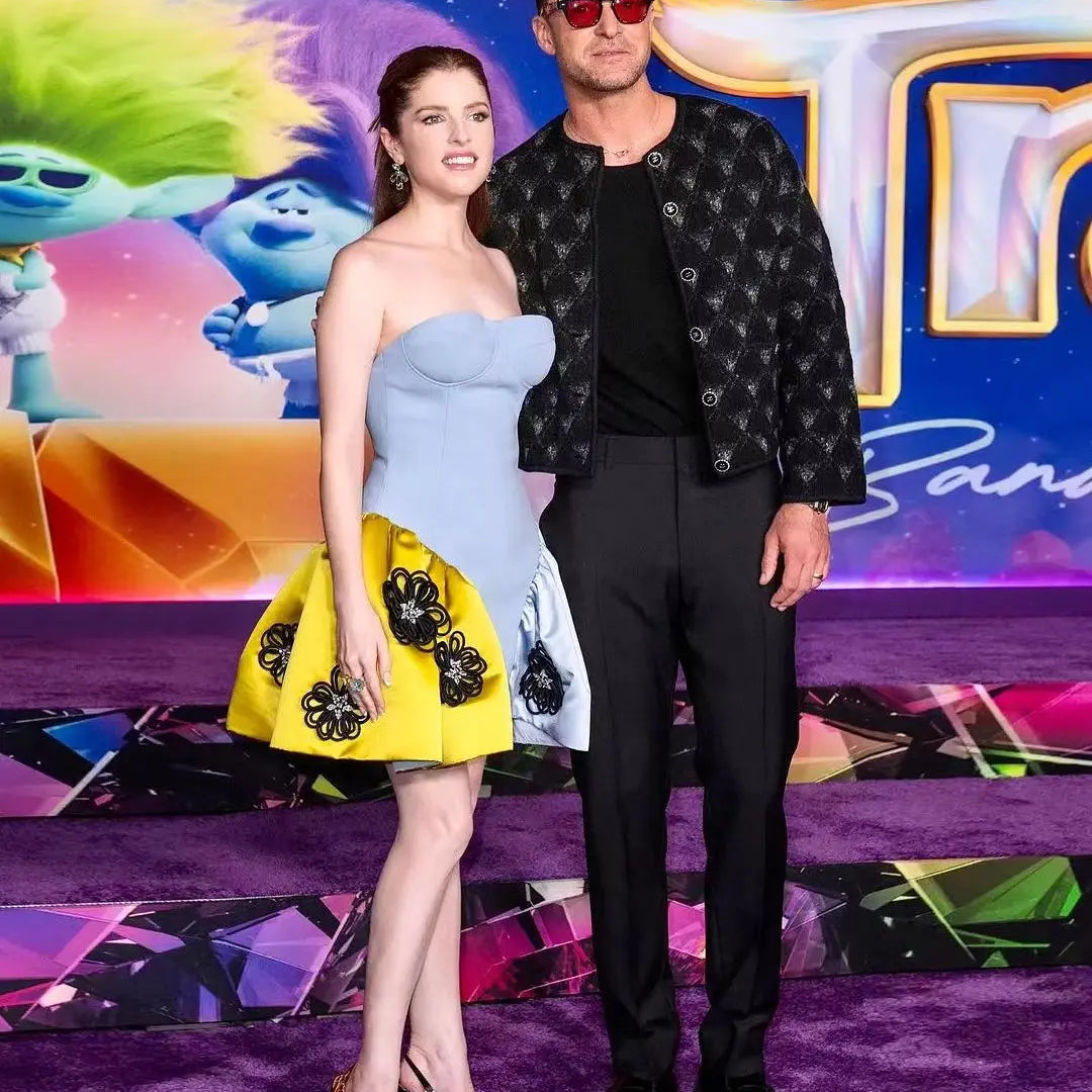 2024 New Women Sexy Strapless Florals Ball Gown Mini Bandage Dress Celebrity Red Carpet Evening Party Outfit Vestido