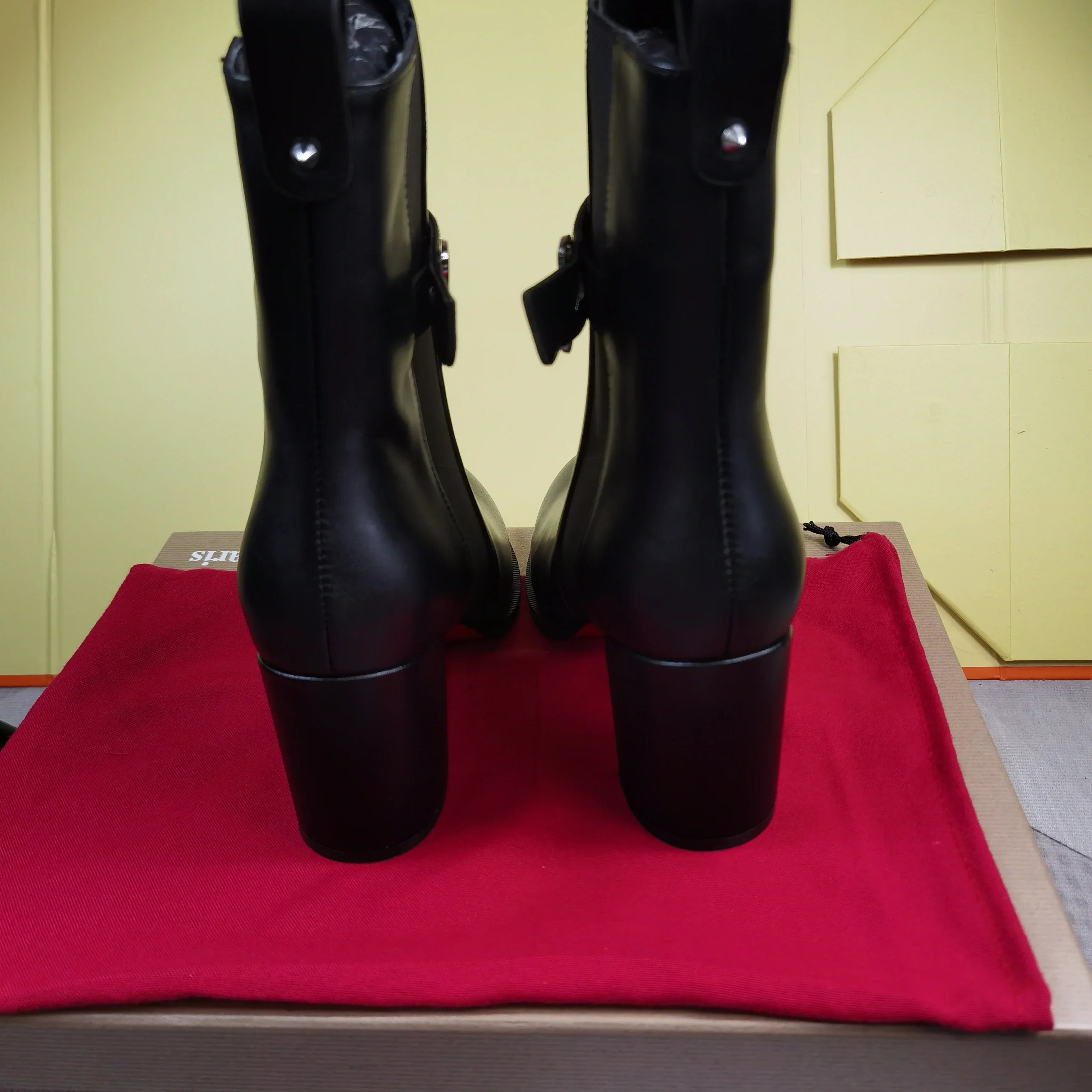 new designer GPBD women's casual high heels luxury genuine leather red bottom shoes top fashion boots 4