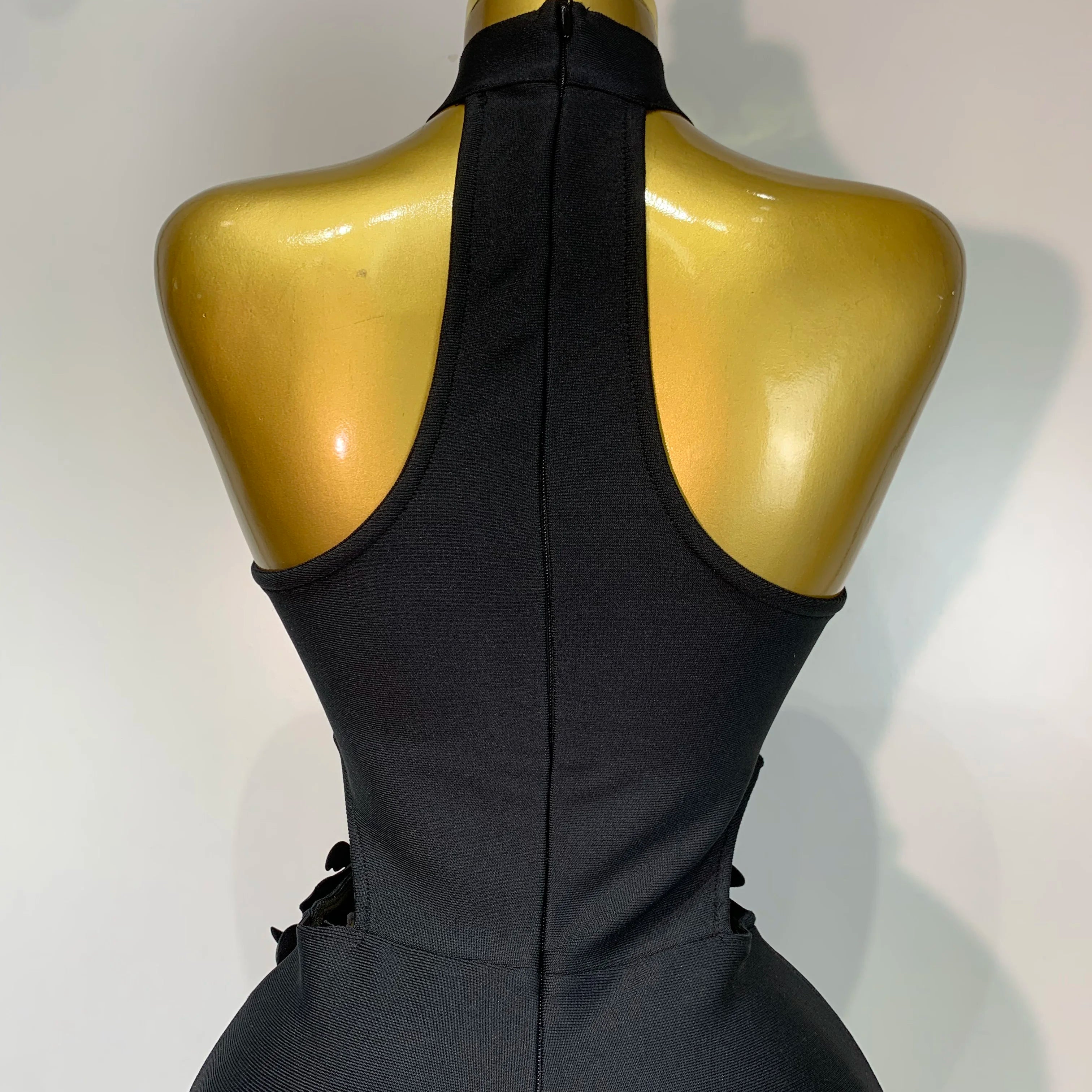 Women Sexy Sleeveless Flower Hollow Out Evening Party Bandage Dresses Red Knitted Bodycon Birthday Wedding Guest Clothing