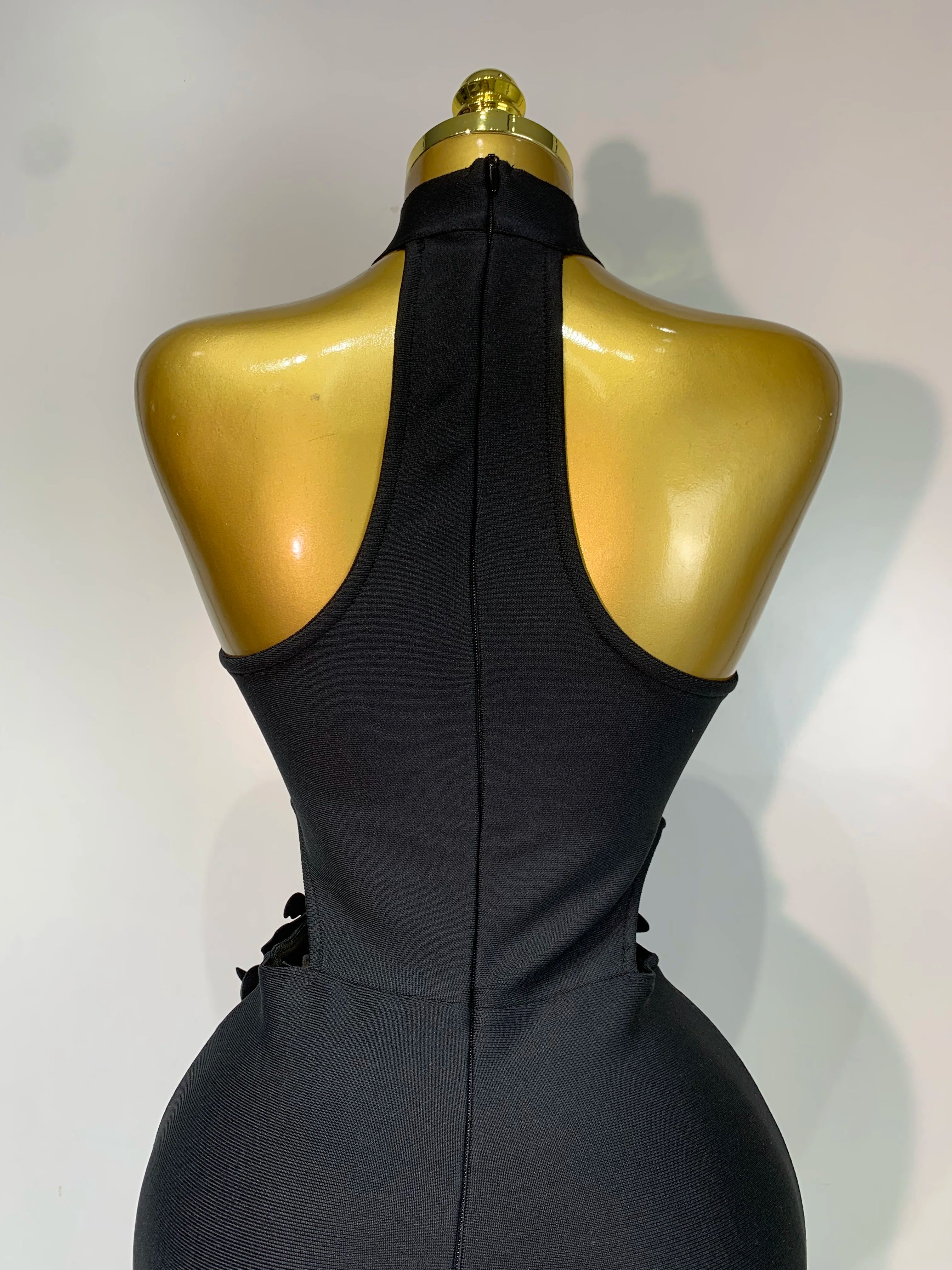 Women Sexy Sleeveless Flower Hollow Out Evening Party Bandage Dresses Red Knitted Bodycon Birthday Wedding Guest Clothing