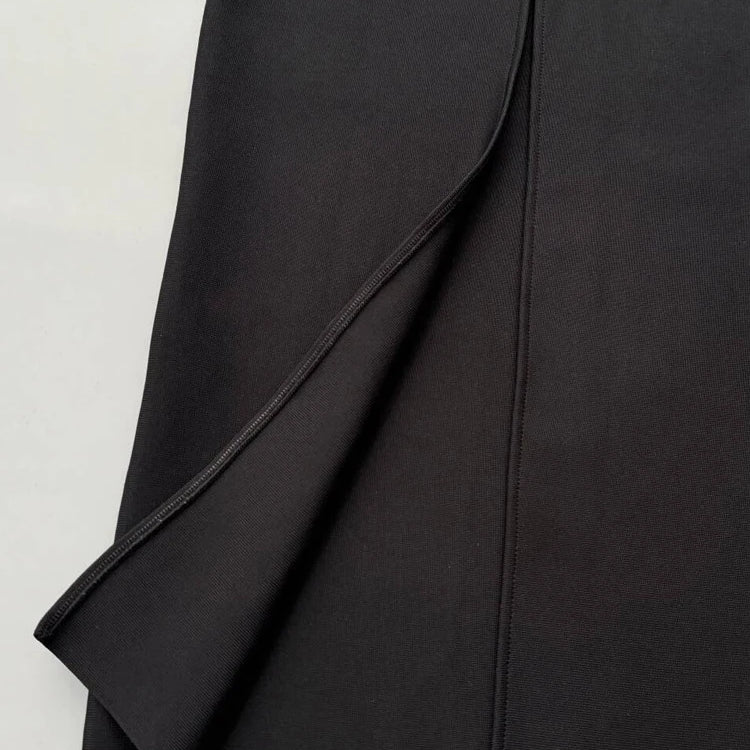 Exquisite Black Velvet Mermaid Gown with Statement Pearl Decor for a Special Occasion Dress