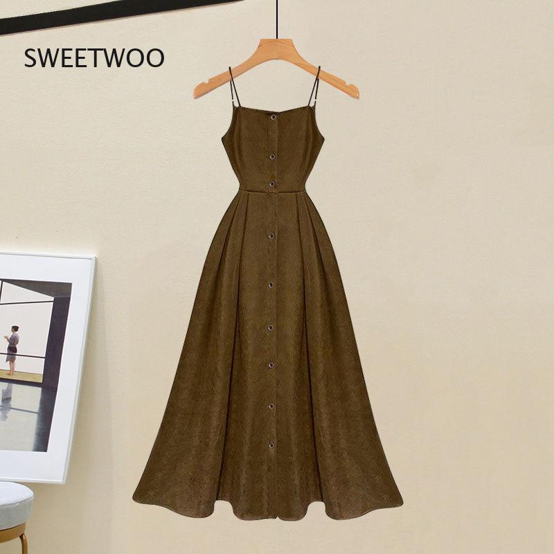 Women's Spring Autumn Single/outfits 2024 New Age Reducing Slim Covering Sweater with Waist Wrapped Dress Two Piece Set