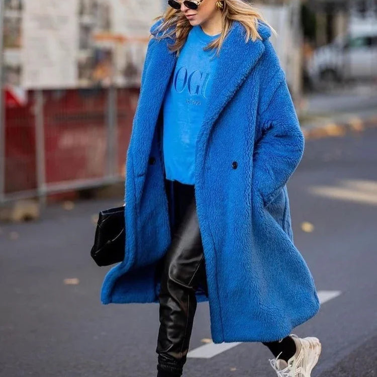 Teddy Bear Coat Lamb Fur Women's Clothing New Warm Thickened Plush Plush Medium-length Environmentally Friendly Coat Chic
