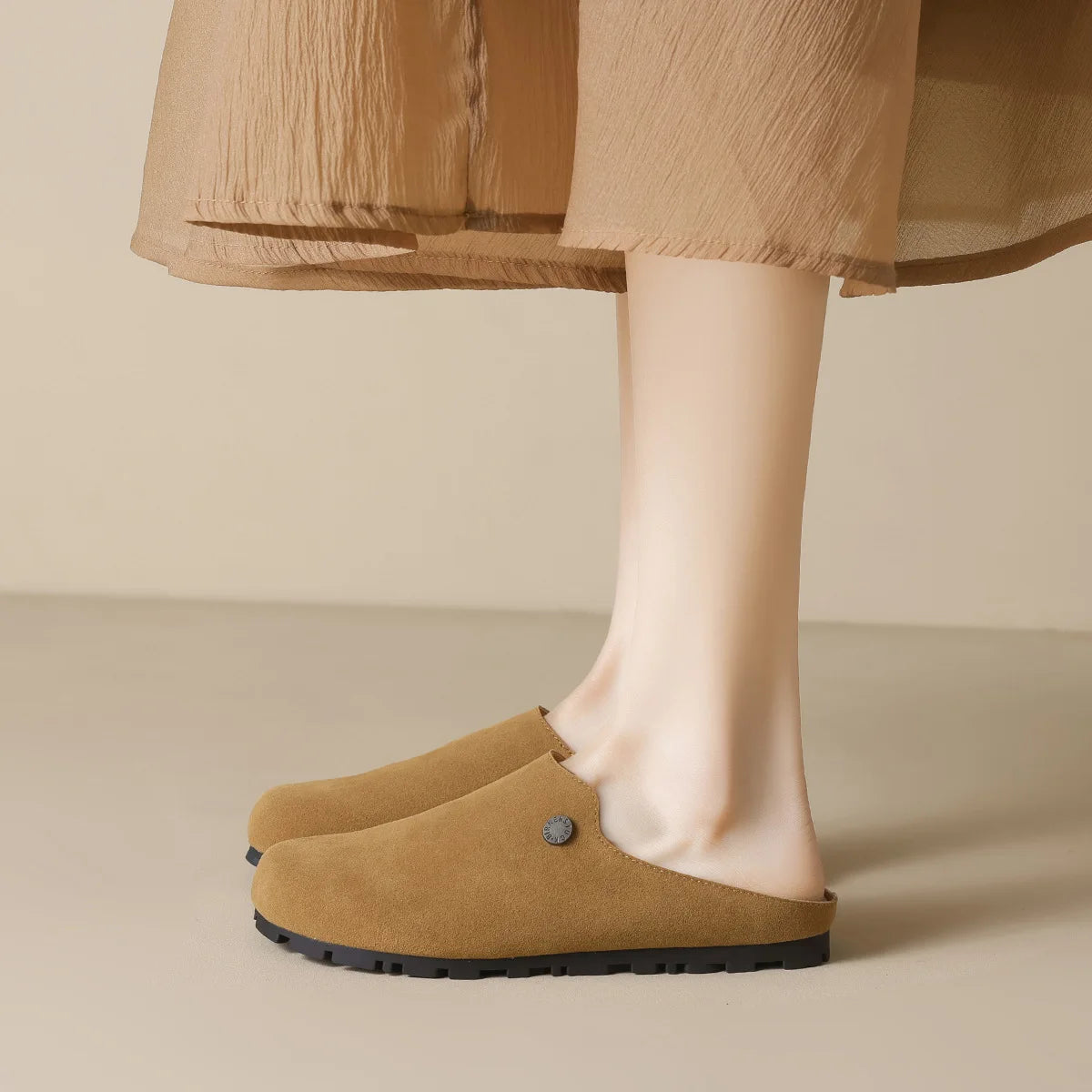 New spring women's outdoor shoes Mules Slippers Ladies' casual flat shoes Work shoes Boat shoes Large sizes 41-43