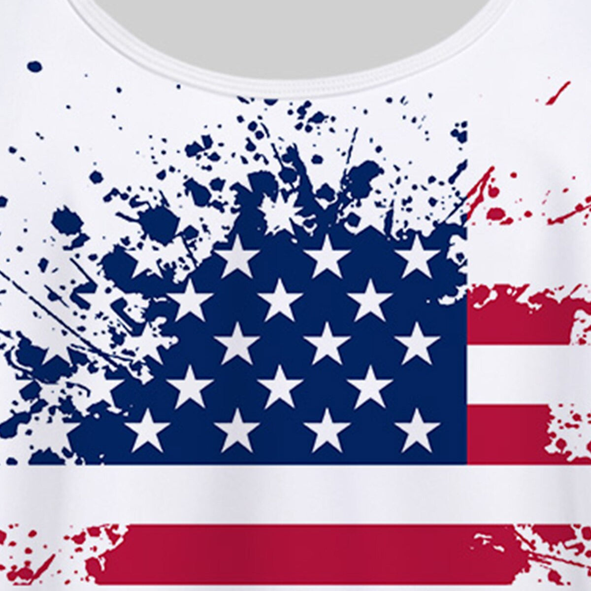 Plus Size 3D American Flag Print Tankini Swimsuit XS-8XL Bikinis Women Two Pieces Beach Wear Bathing Suit Swimwears