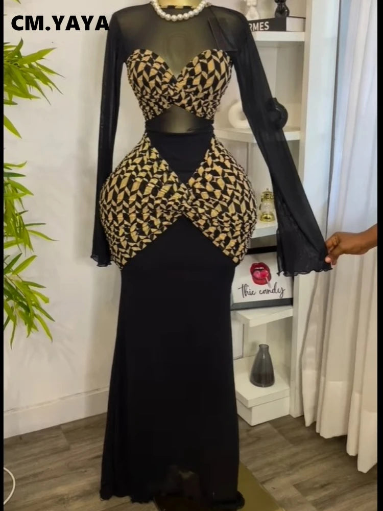 Women Houndstooth Printed Long Sleeve Draped Ruched Bodycon Midi Mini Dress 2025 Vacation Sexy Party Evening Dresses