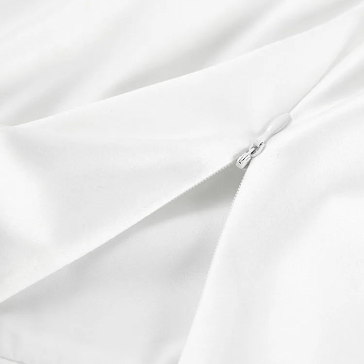 ZBZA Women's Temperament Slim Fit Bag Hip Skirt Elegant Satin Summer Commuter Half Skirt Solid Luxury Slimming A-line Skirt