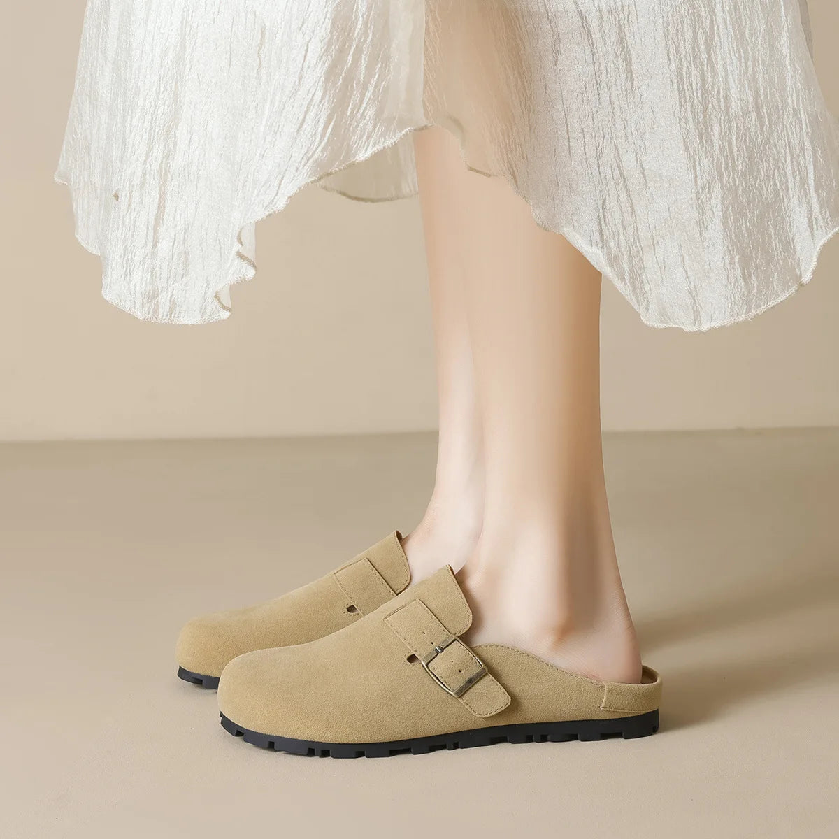 New spring women's outdoor shoes Mules Slippers Ladies' casual flat shoes Work shoes Boat shoes Large sizes 41-43