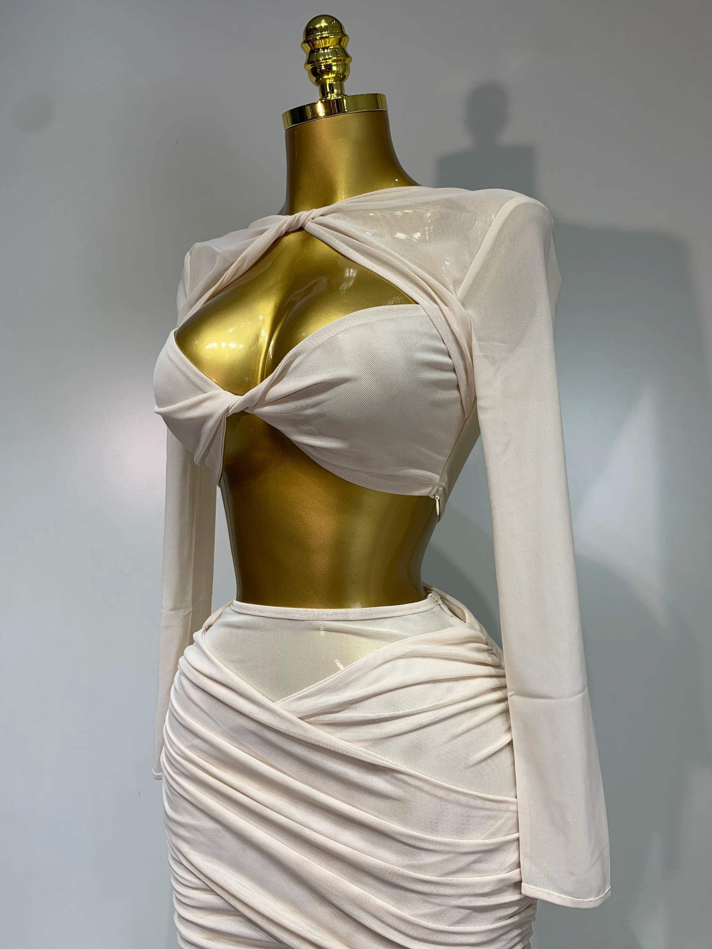 Women Sexy Mesh See Through Long sleeves Pant Sets Elegant Fashion Street Two Piece Set Club Birthday Evening Party Outfit