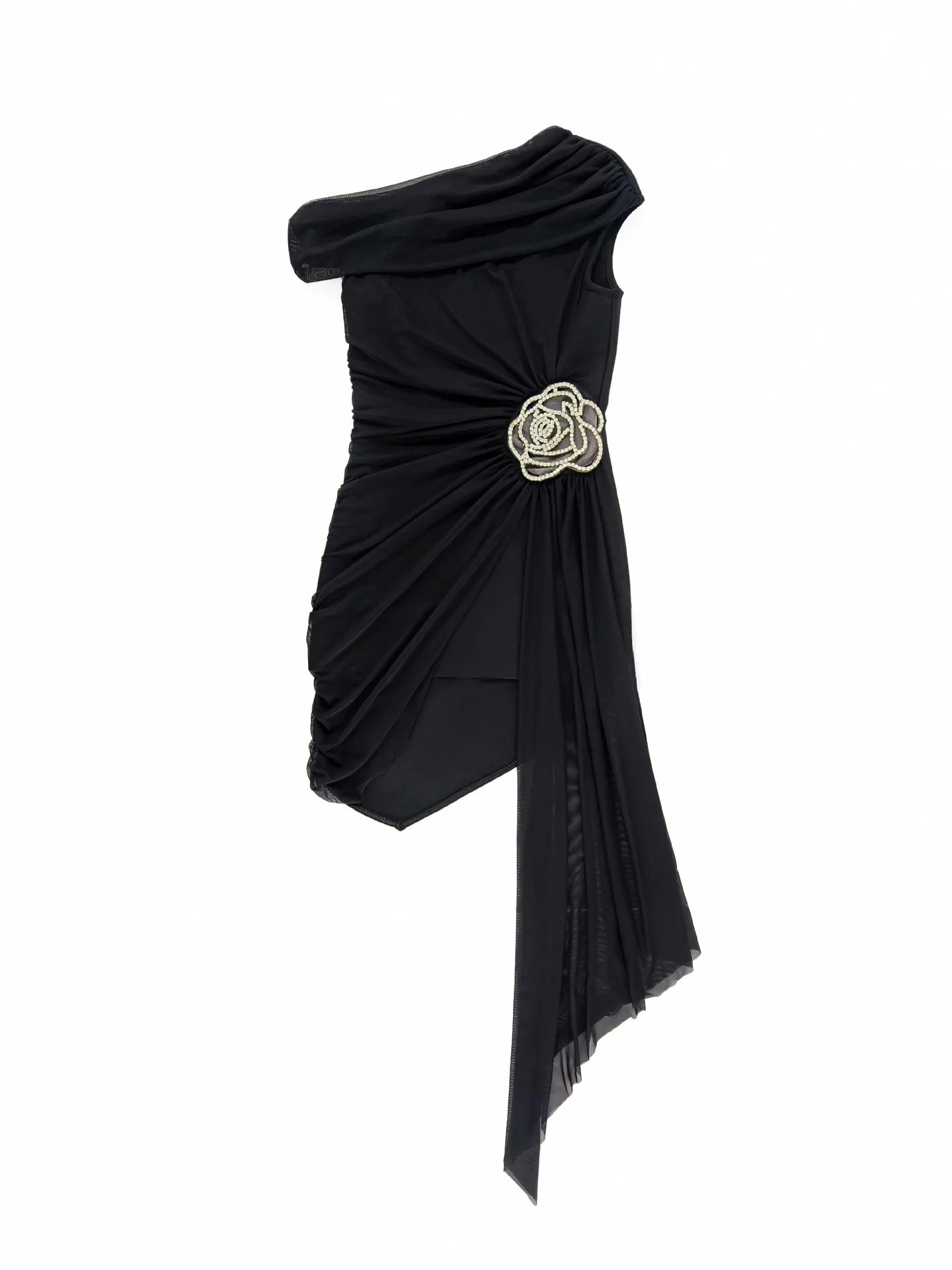 Black White Women Sexy Spandex Waist Diamond Bodycon Draped Mini Dress Nightclub Party Celebrate Cocktail Fashion Dress black