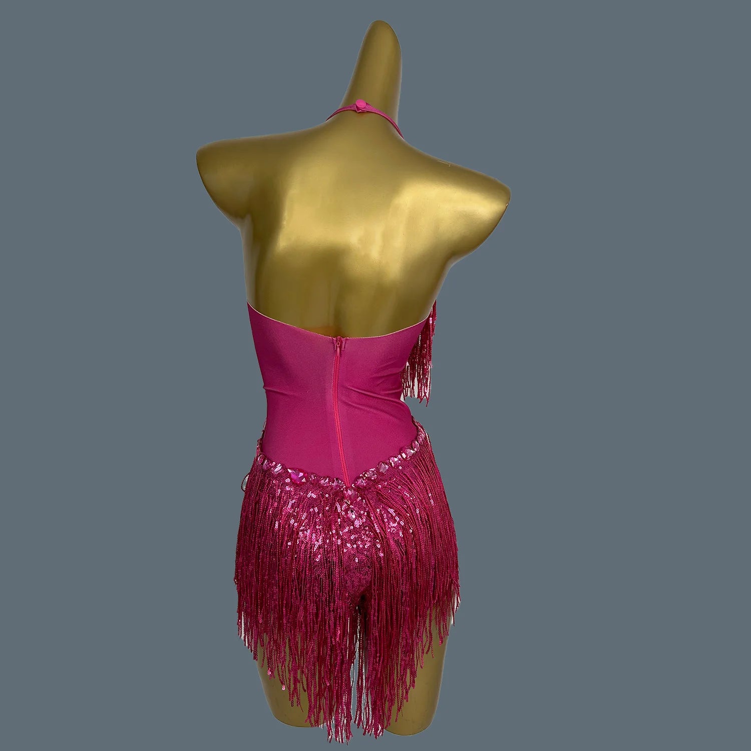 Women Summer Leotard Sexy Sleeveless Sequin Tassels High Elastic Bodysuit Singer Nightclub Stage Performance Clothing Shuye ﻿