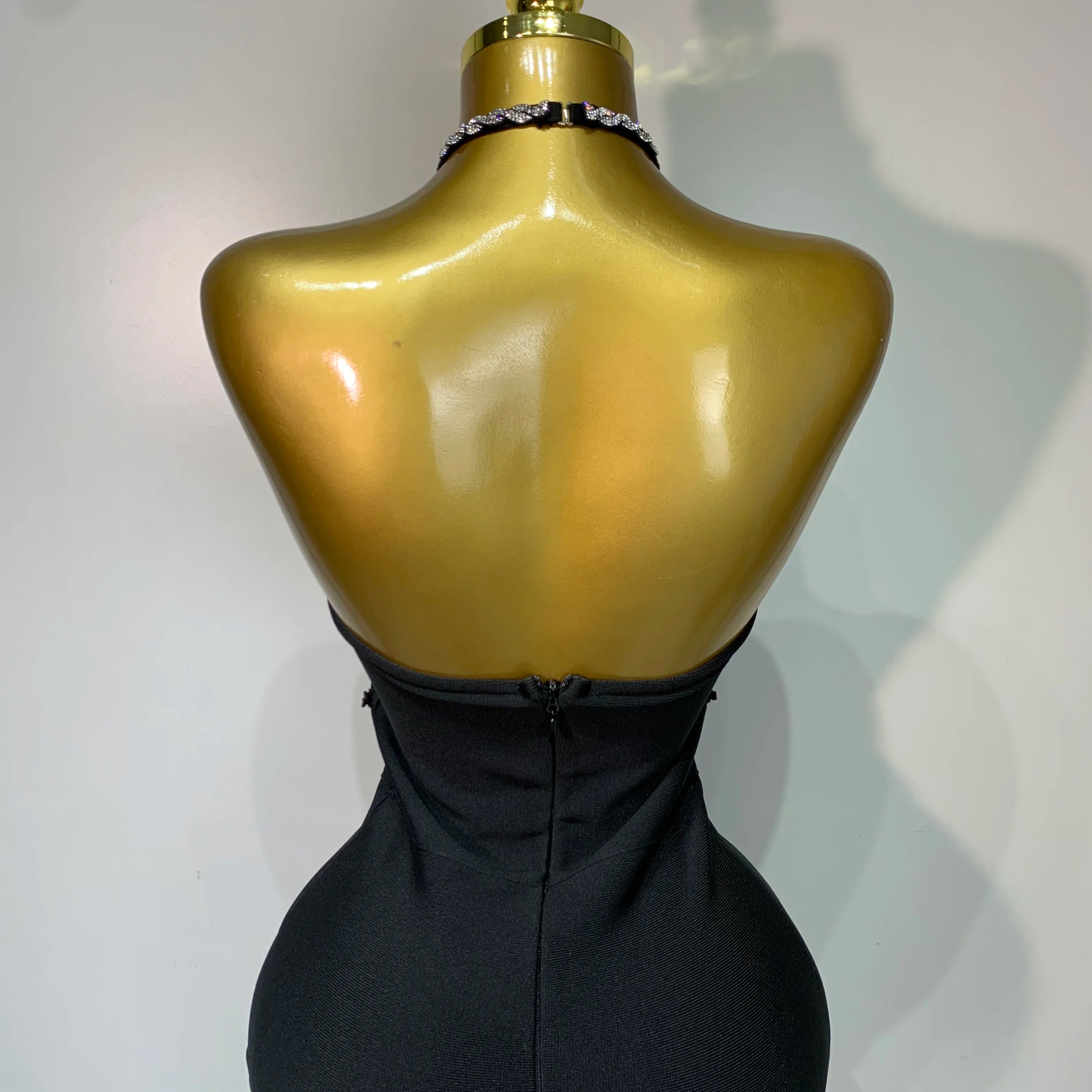 Women Sexy Halter Backless Shinning Crystal Bodycon Long Dress Celebrate Birthday Elegant Evening Party Dress Wedding Guest Gown