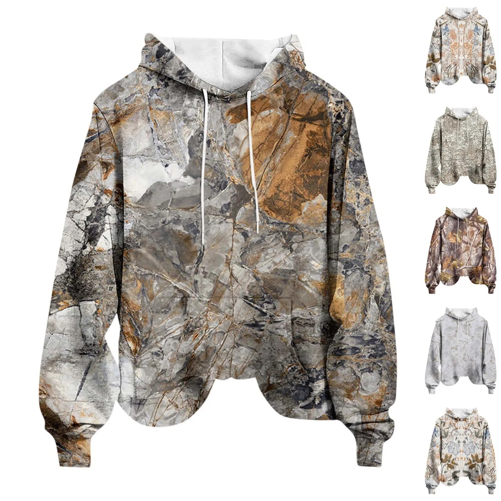 Women'S Sweatshirt Unique Hooded Women Pullover Winter 2024 Casual Long Sleeves Print Women Sweatshirts 빅사이즈 여성의류