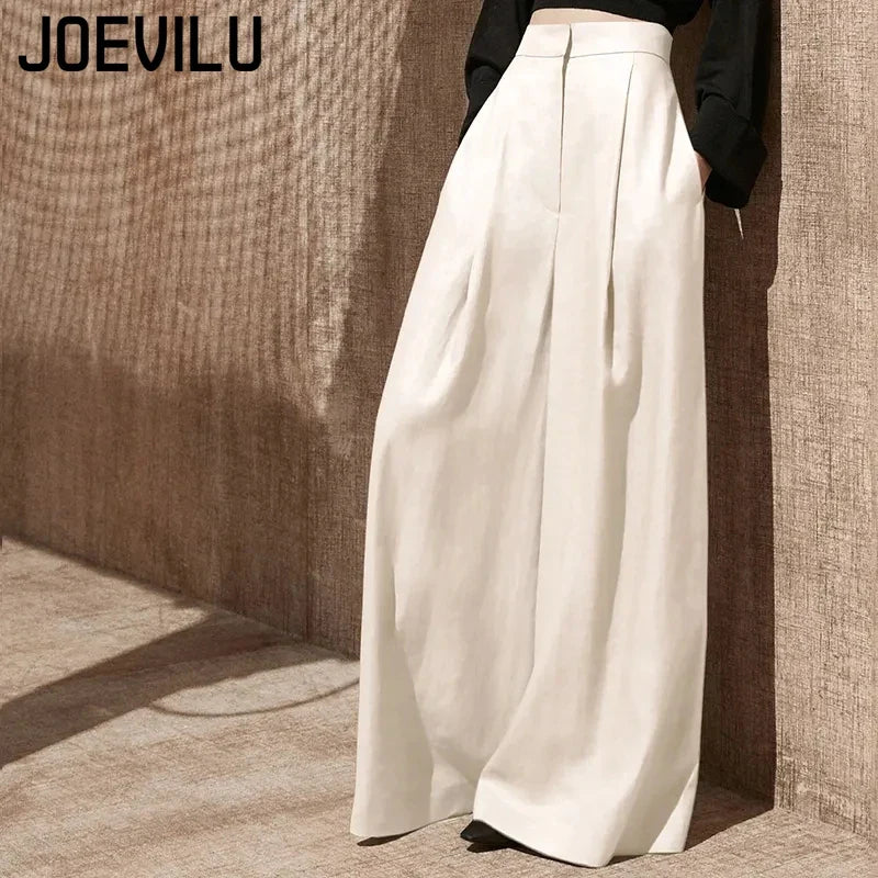 High Waisted Wide Leg Pants Spring/Autumn Thin Casual Floor Mops Women's Trendy Korean Slim Drape Leg Pants Streetwear Trousers